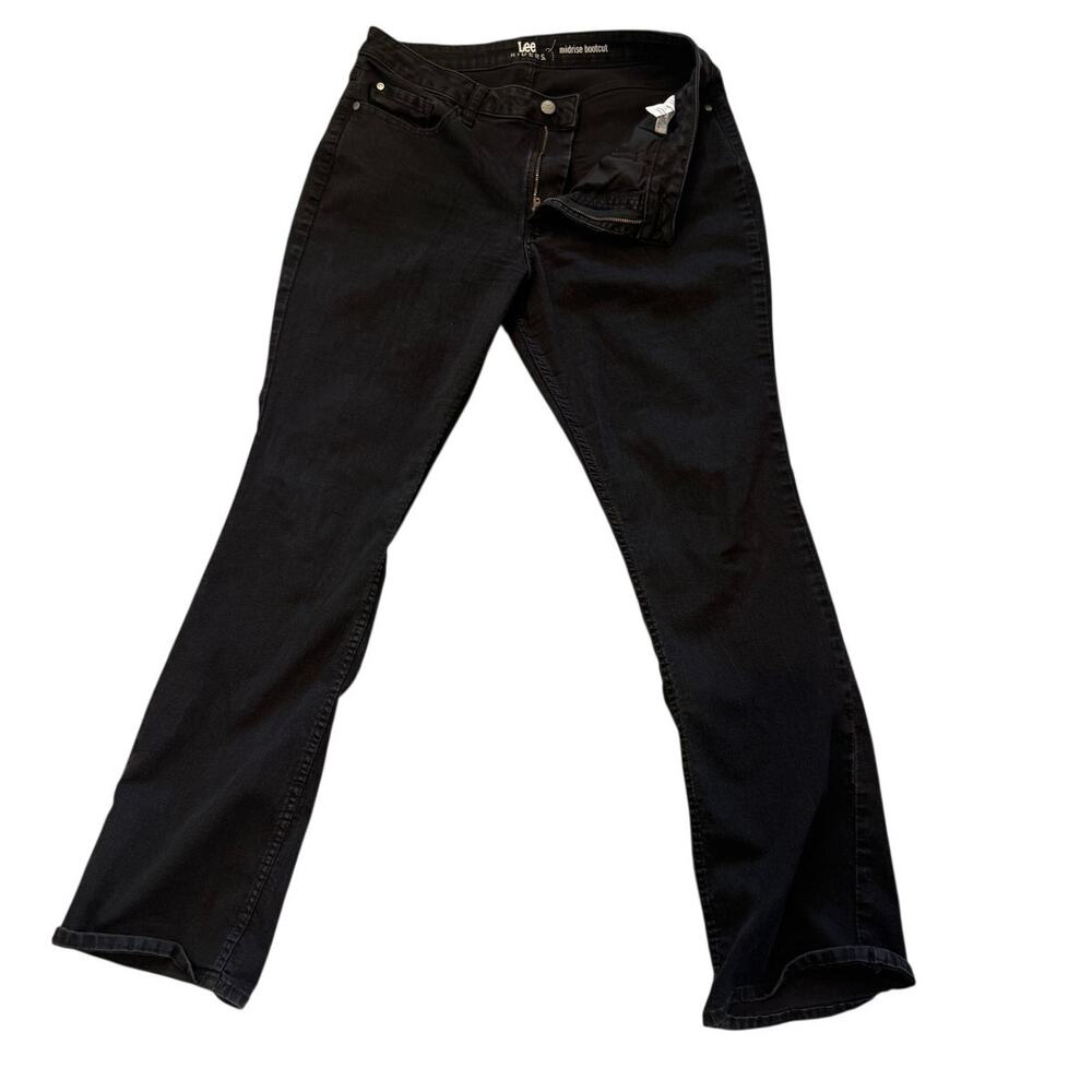Jeans Lee Riders SZ 16 Black Midrise bootcut Stretch  Like New Every Day